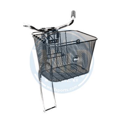 Wald 933 Front Mesh Quick Release Bicycle Basket (13 x 9.75 x 9, Black, 13X9.75X9)