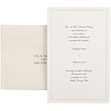 Wilton 100-Pack Single Border Invitation, Ivory