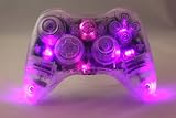 Clear w/ PINK LED Xbox 360 Modded Controller (Rapid Fire Mod) COD BLACK OPS MW3 MW2