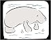 Decorated Mouse Pad with indian, manatee, west, animal