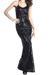 Polyester/Spandex Sleeveless Floor Length Checkered Print Sequined Spring Summer Winter Evening Dress/Prom Dress 