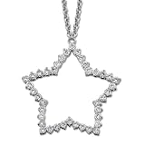 Search : 1 ct. 14K White Gold Diamond Open Star Pendant