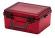 GSI 11'' x 9'' x 5.5'' X-Large Lexan Transparent Red Emergency Boxes