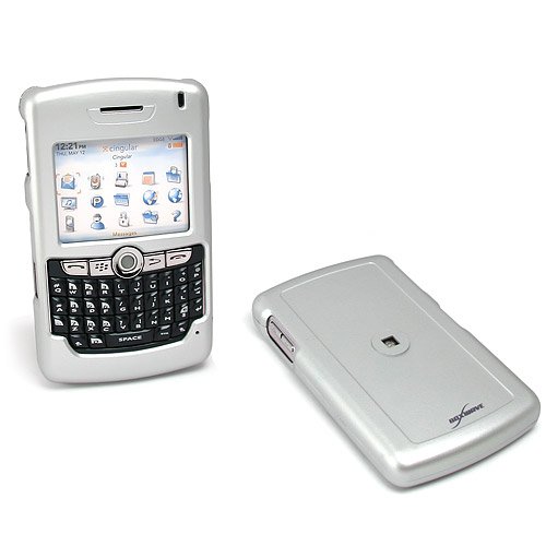 BoxWave BlackBerry 8800 Slim Rubberized Shell Case (Metallic Silver)