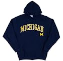 Michigan Wolverines Full-Zip Hooded Sweatshirt with Arch and Mascot