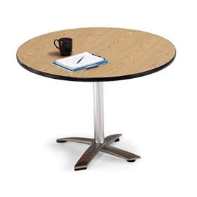 OFM FT42RD-OAK 42 Inch Round Flip-Top Multi-Purpose Table-Oak by OFM
