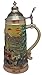 Essence of Europe Gifts 1.1 Liter | OktoberfestHaus Large Beer Mug Ludwig's Neuschwanstein Schloss (Castle) Engraved Stein With Lid Classic German Elk Scene Jarra Cervecera Alemana