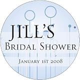 Baby Keepsake: Blue Spring Bulb Design Personalized Travel Candle Favors - Unassemble (Set of 24)