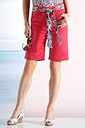  Per Una Roma Linen Blend Denim Belted Shorts