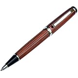 Xezo Incognito Brass Ballpoint Pen in Luxurious Copper-Red Color, Diamond-Cut, Serial, Platinum Plated Parts (Incognito Copper B)
