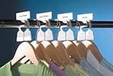 Simple DivisionÂ® Garment Organizers, 12 white Garment Organizers plus 60 Sorting Labels