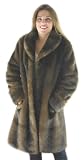 Silk and Sable-Mahogany Mink Faux Fur Stroller 36"