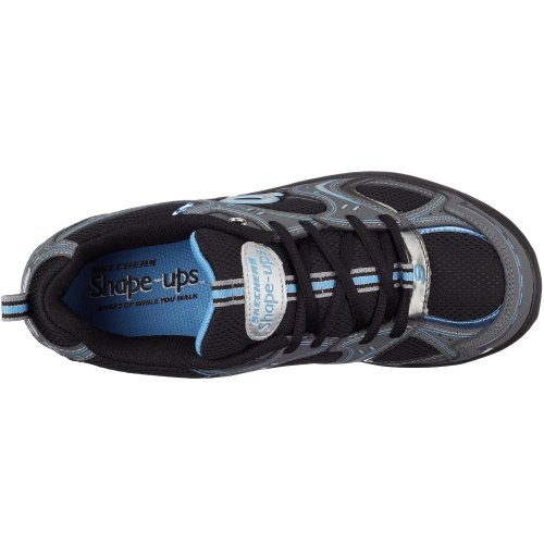 Skechers Women's Shape Ups Action Packed Black / Blue 11806 CCBK 4 UK
