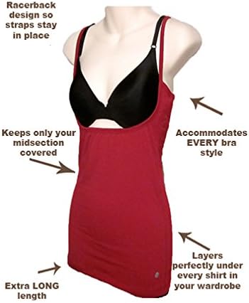 Breastfeeding Tank by Naked Nursing Tank | Maternity Undershirt | Cranberry Red - XS