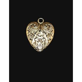 Buy 20 pcs Heart Charms - Antique Gold Finish including Jump Rings by Ear MittsŪ