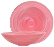 Colorful Art Glass Rose Large Round Buffet Bowl 15 1/2"D, 4 1/2"H