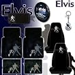 9pc Elvis Car Mats Seat Covers Steering Covers Keychain and CD Visor Organizer Set