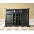 Alexandria Buffet Server / Sideboard Cabinet with Wine Storage in Black