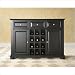 Alexandria Buffet Server / Sideboard Cabinet with Wine Storage in Black