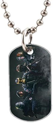 tom clancys rainbow six siege pc game Custom Oval Dog Tag,ID Pet tag Pendant Necklace Chain