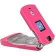 HOT PINK LEATHER SNAP CASE for MOTOROLA RAZR V3 V3m V3c