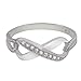 Cubic Zirconia .925 Sterling Silver Infinity Symbol Ring