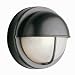 Trans Globe 4120 VG The Standard - One Light Round Bulkhead, Verde Green Finish with Ribbed Glass