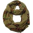 5 in 1 Infinity Floral Rose Summer Light Scarf Beige with Multi Colors
