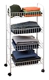 Rubbermaid 82001 4-Tier Rolling Cart, White