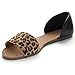 Betani SONYA-1 Women's Easy Slip On Open Toe D'orsay Flats Sandals