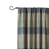 Review Spencer N. Enterprises  / Classic Home Plaid Window Panel - Blue/ Brown (54x95