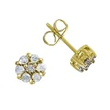 FOJO's Diamond in 18K Gold Over Sterling Silver Fantasy Earrings (1/4 ct. tw.)