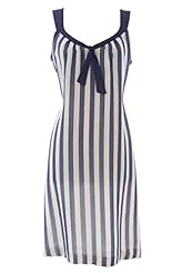 Striped Print Silk Shift  Dress