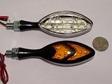 41zmQlG6E7L. SL160  Turn Signals   Super LED   Clear Lenses, Black Base   Universal Motorcycle Lights   Honda CBR 600rr 1000rr, Suzuki GSXR 600 750 1000, Yamaha YZF R1 R6, Kawasaki Ninja ZX6r ZX9r ZX10r ZX12r ZX14