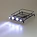 GoolRC Austar Roof Luggage Rack with LED Light Bar for 1/10 1/8 RC Cars Rock Crawler Rally 4WD CC01 CR01 D90 AXIAL SCX10