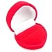Jewel case red velvet heart ring.