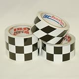 ISC Checkerboard Black and White Checkerboard Tape: 2 in. x 15 yds. (Black and White / Square pattern)