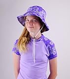 Tuga UPF 50+ Girls Reversible Bucket Hats (UV Sun Protective) - Floral Stamp