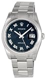 Rolex Datejust Blue Jubilee Roman Dial Oyster Bracelet Mens Watch 116200BLJRO