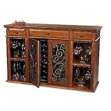 Rutherford Wine Cellar Credenza (42 Bottle - 2-Temp) (Oak
