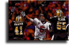 Completely Handpainted American Football Sport Painting, Custom Order FL4512, Oil on Canvas, with Option to Paint Jerry, Brett & Co. from Any Other Favorite Photograph or Picture, Unframed, Size 20