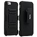 iPhone 6S Plus Case, ULAK Slim Dual Layer Rugged Hybrid Protective Cover with Kickstand and Swivel Belt Clip Combo Holster for Apple iPhone 6S Plus & iPhone 6 Plus 5.5 inch (Black)