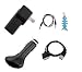 Microsoft Zune HD 16gb / 32gb Charger Set - USB 2in1 Data Sync Cable + USB Car Charger + USB Wall / Travel / AC Adapter Charger + 3.5mm Auxillary Cable + Light Blue Fishbone Style Keychain