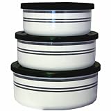 Corelle Coordinates 6-Piece Enameled Bowl Set, Caf Black