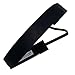Sweaty Bands Womens Girls Headband - Non-Slip Velvet-Lined Exercise Hairband - Wicked Black 1-Inch
