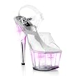 Pleaser Shoes Women��s ADORE-708LT, 6 1/2'' Stiletto Heel Ankle Strap Platform Sandal W/Lights