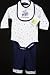 Apparel : Tuti Fruiti New Fall/Winter Infant Baby Boys 3Pc. Navy Blue Football Pant Set with Bib