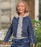 faux fur denim jacket