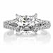 Ainsley's Princess Cut Split Shaft Engagement Ring - 1.5 ct