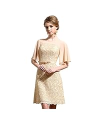Applique Short Elbow Length Sleeves Round Neck Linen/Polyester/Spandex Party Dress 